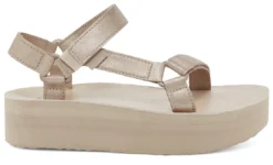 Teva Women Flatform Universal Leather Metallic Champagne -Teva 1118943 mtc