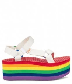 Teva W Flatform Universal Stripe White/Rainbow